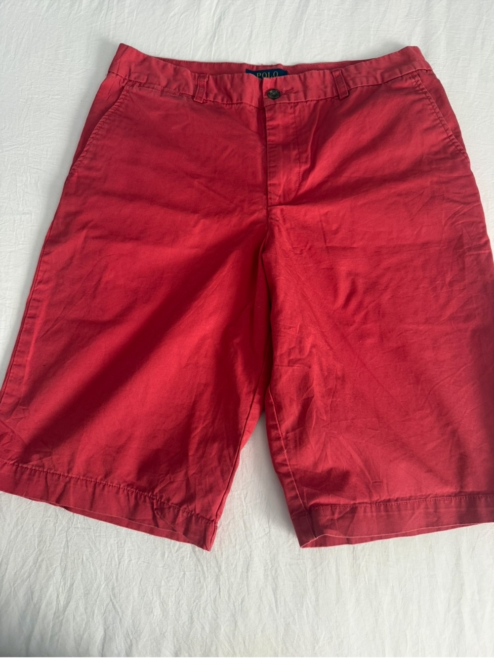 Polo by Ralph Lauren Red Cotton Chino Shorts